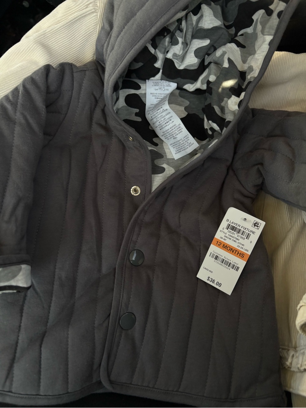 12months reversible baby soft jacket